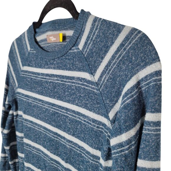 Rumi & Ryder Boys Sz M 8-10 Blue White Striped Long Sleeve Knitted Sweatshirt - Picture 3 of 10